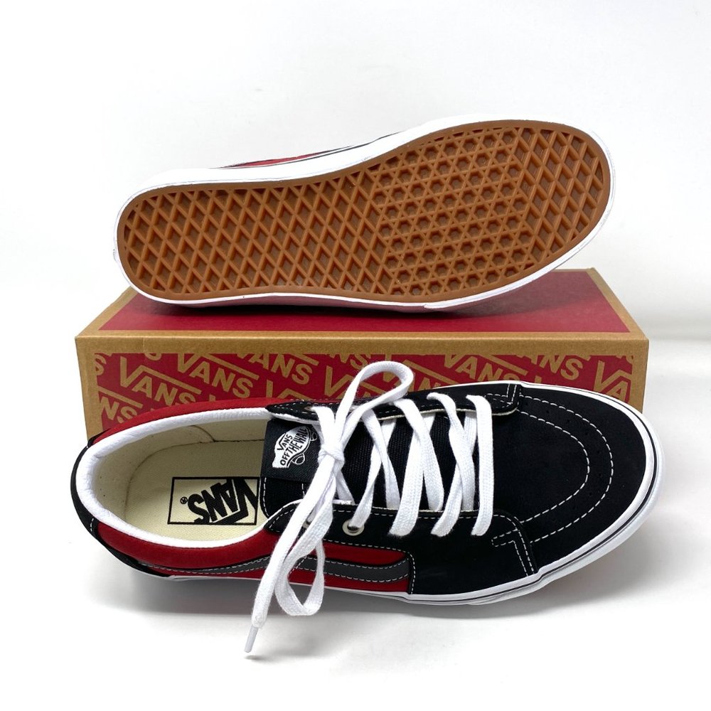 Vans Sk8 Low Leather Black Chili Pepper Sneakers Low Top SB Men's VN0A4UUK2S1 - Picture 2 of 11